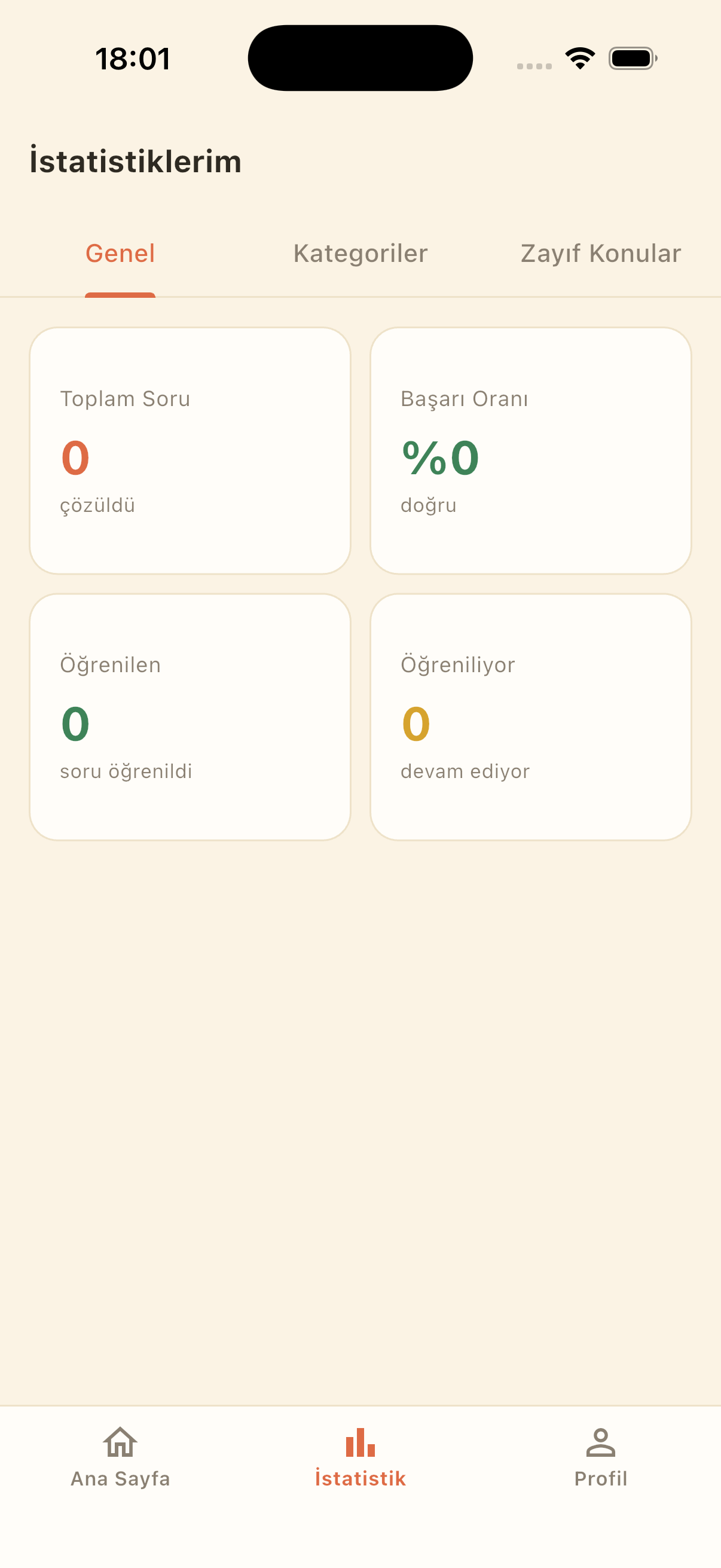 Mikro KPSS istatistik ekranı
